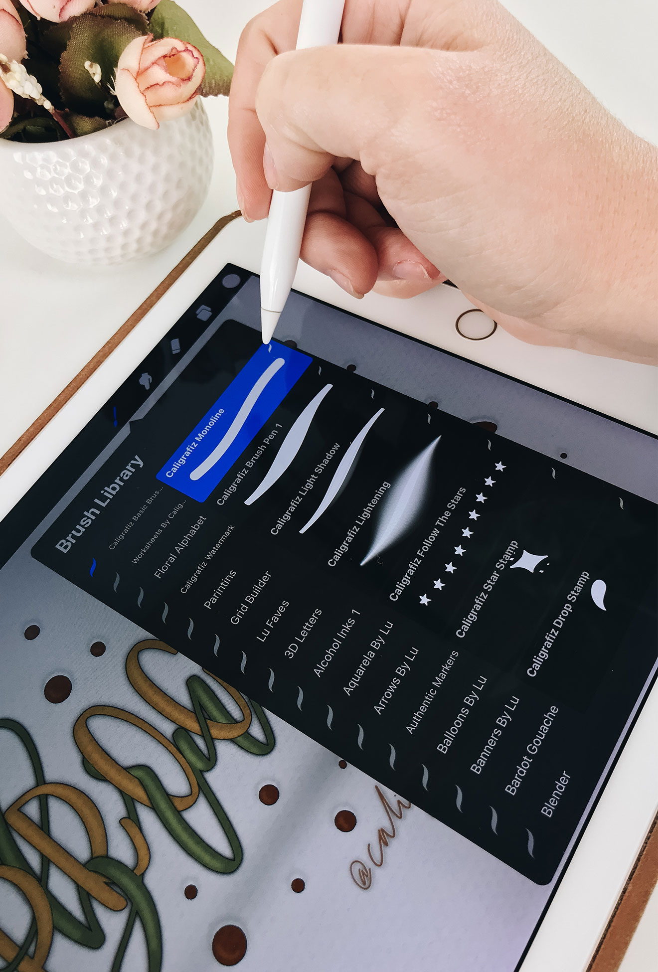 Melhores pincéis do Procreate para Lettering e Caligrafia + Freebie