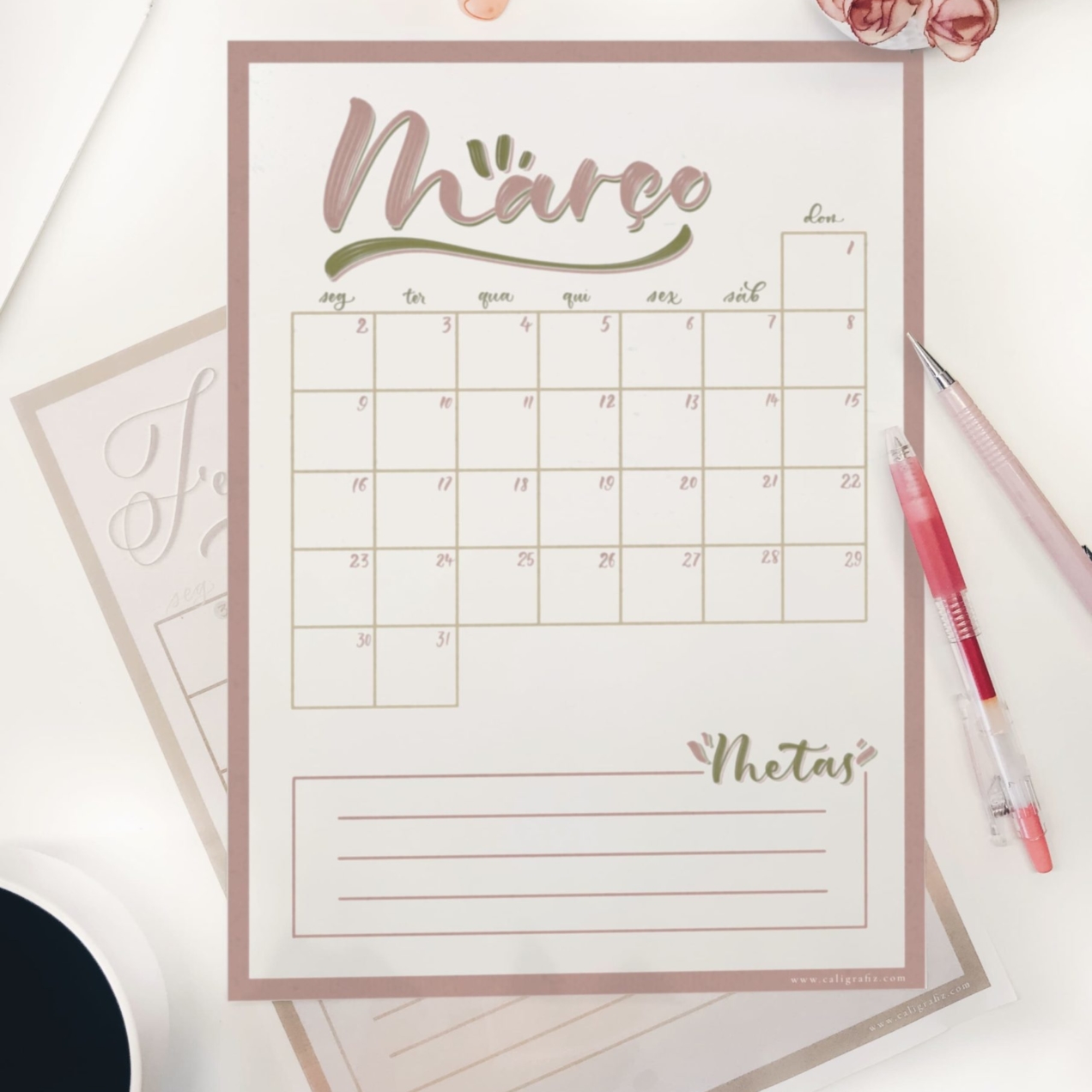 Mauve | Planner de Março