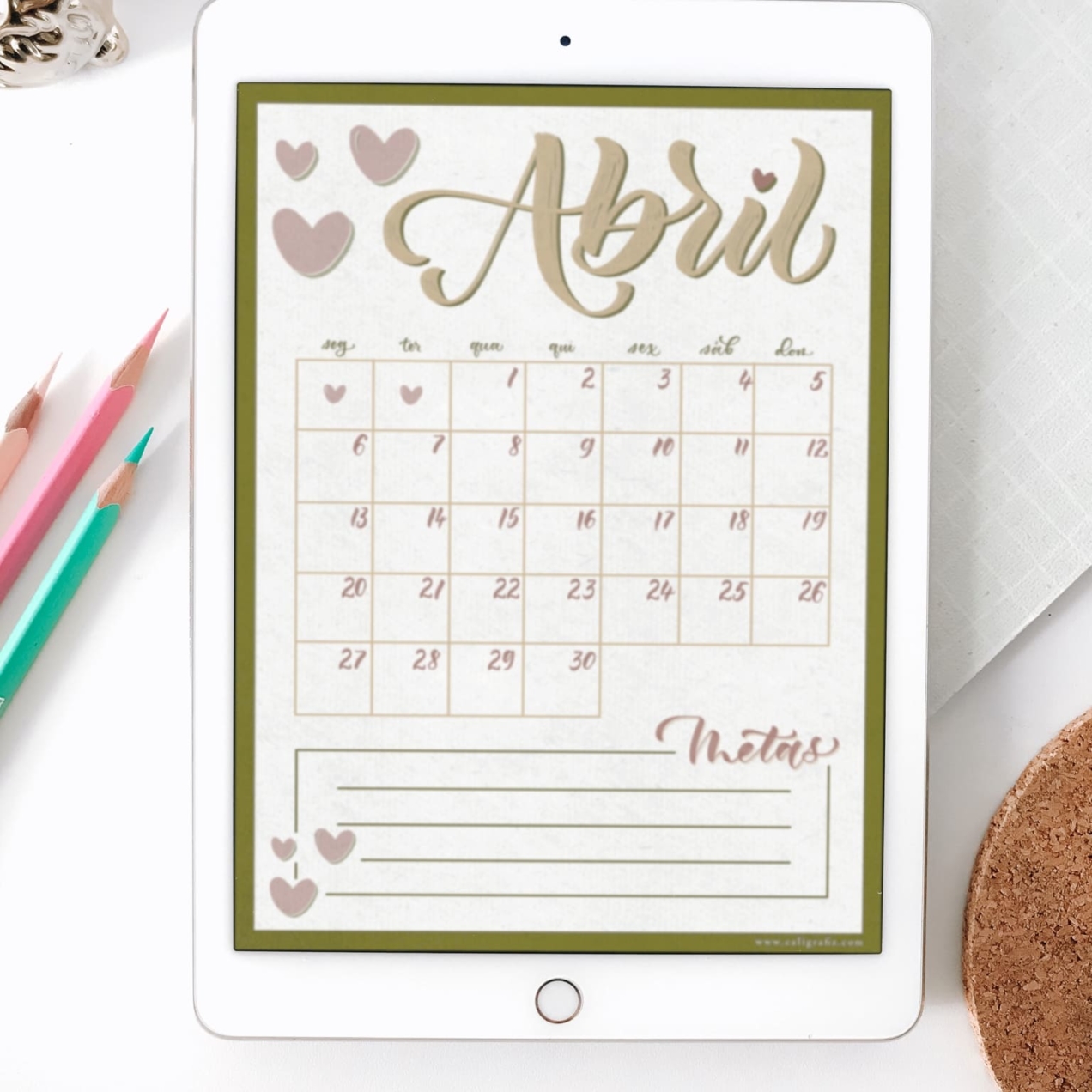 HeartMe | Planner de Abril